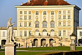 Germany, Bavaria, Munich, Nymphenburg Castle of Baroque Style, the former residence of the princes-electors and kings of Bavaria, statue of Bacchus