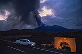 Japan, Kyushu, Kagoshima, Many shelters were built on the roads around the volcano in case of eruption