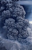 Philippines, Luzon Island, Pinatubo Volcano, 1991 Pinatubo Volcano Eruption from the Sky (aerial view)