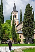 Georgia, Kakheti region, Sighnaghi, Bodbe monastic complex dedicated to Saint Nino is one of the major pilgrimage sites in Georgia