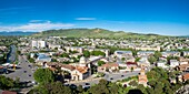 Georgia, Shida Kartli region, Gori, birthplace of the Soviet leader Joseph Stalin, panoramic view from the medieval fortress of Goristsikhe