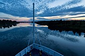 Kanada,Quebec,Montreal,Kreuzfahrt auf dem Sankt-Lorenz-Strom in der Abenddämmerung