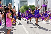 Kanada,Provinz Quebec,Montreal,Montreal Pride Festival,Abschlussparade,LGBTQIA+ Community ((lesbisch,schwul,bisexuell,trans,queer,intersexuell,asexuell))