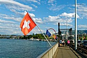 Schweiz,Genf,Genfer See (Leman See),Mont Blanc Brücke