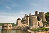 Serbia, Brani&#x10d;evo, Golubac, the fortress of Golubac dates from the 14th century is located on the banks of the Danube