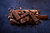Premium hazelnut gianduja chocolate,made from hazelnut paste in combination with fine chocolate,eaten as a bar or as a filling for pralines