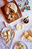 Traditional Australian damper bread with Wattleseed flavour, known for its thick, crispy exterior and dense, doughy interior