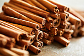 Stacked cinnamon sticks