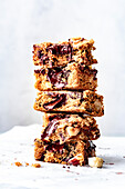 Hazelnut Blondies (chocolate chip biscuit bar)