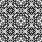 Schwarzes und weißes Kaleidoskop abstrakt