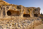 Catacombs built during the persecution of Christians of the Roman Empire of Syracuse, Neapolis Archaeological Park, UNESCO World Heritage Site, Syracuse, Sicily, Italy, Mediterranean, Europe