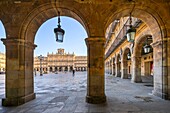 Plaza Mayor (Hauptplatz),Salamanca,UNESCO-Welterbestätte,Kastilien und Leon,Spanien,Europa