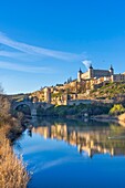 View from the Port and Bridge of Alcantara, Toledo, Castile-La Mancha, Spain, Europe