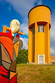 Wassertank in der Nähe des Bagni-Gebäudes,Tresigallo,Emilia-Romagna,Italien,Europa