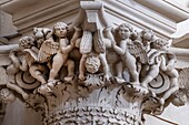 Detail, transept, Church of Santa Croce, Lecce, Salento, Puglia, Italy, Europe