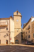 Clock tower, Pietrabbondante, Isernia, Molise, Italy, Europe