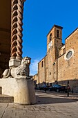 Portici Savini and Church of Sant'Antonio, former church of San Francesco, Teramo, Abruzzo, Italy, Europe