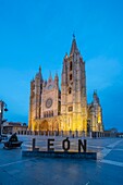 Santa MarAdz?a De Leon Cathedral, Leon, Castile and Leon, Spain, Europe