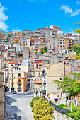 View of Enna historic district, Enna, Sicily, Italy, Mediterranean, Europe