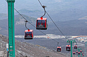 Mount Etna cable car, UNESCO World Heritage Site, Etna, Sicily, Italy, Mediterranean, Europe