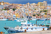 Sciacca harbour, Sciacca, Agrigento district, Sicily, Italy, Mediterranean, Europe