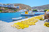 Fishing boats, Heronissos, Sifnos Island, Cyclades, Greek Islands, Greece, Europe