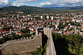 Samuels Festung,eine Festung in der Altstadt von Ohrid,Nordmazedonien,einst Hauptstadt des Ersten Bulgarischen Reiches,UNESCO-Welterbe,Ohrid,Mazedonien,Europa