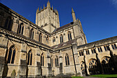 Wells Cathedral, a 12th century Anglican cathedral dedicated to St. Andrew the Apostle, seat of the Bishop of Bath and Wells, Wells, Somerset, England, United Kingdom, Europe