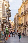 Corso Umberto,Taormina,Messina,Sizilien,Italien,Mittelmeerraum,Europa