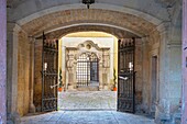 Courtyard, Palazzo Gallone, Tricase, Lecce, Salento, Apulia, Italy, Europe