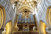 Wells Cathedral, a 12th century Anglican cathedral dedicated to St. Andrew the Apostle, seat of the Bishop of Bath and Wells, Wells, Somerset, England, United Kingdom, Europe