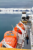 The Lindblad Expedition ship National Geographic Explorer in the Svalbard Archipelago, Norway, Arctic, Europe