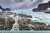 Views of the glaciers and mountains of Drygalski Fjord on the southeast side of South Georgia, Southern Ocean, Polar Regions