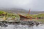 Views of the shipwreck Brutus in Prince Olav Harbor on South Georgia, Southern Ocean, Polar Regions