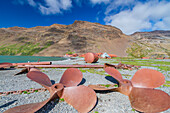 Views of the abandoned whaling station in Stromness Bay on South Georgia, Southern Ocean, Polar Regions