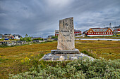 Gedenkstein für den königlichen Besuch,Nuuk,Hauptstadt von Grönland,Dänemark,Polarregionen