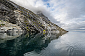 Riesige Felsklippe,Nuuk Eisfjord,Westgrönland,Dänemark,Polarregionen