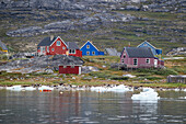 Little hamlet near the Nuuk Icefjord, Western Greenland, Denmark, Polar Regions