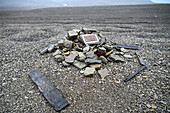 Grabstein aus der Franklin-Expedition,Beechey-Insel,Nunavut,Kanadische Arktis,Kanada,Nordamerika