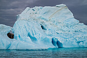 Hole in an iceberg, Belcher island, Devon island, Nunavut, Canadian Arctic, Canada, North America