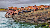 Sehr alte Felsformationen,Dünenhafen,Devon-Insel,Nunavut,Kanadische Arktis,Kanada,Nordamerika