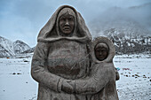 Inuit-Gedenkstätte,Grise Fjord,nördlichste Gemeinde Amerikas,Nunavut,kanadische Arktis,Kanada,Nordamerika