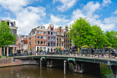 Brücke über den Keizersgracht-Kanal,Amsterdam,Niederlande,Europa