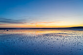 Salt Lake Tuz at sunset, Karamollausagi, Sereflikochisar, Ankara Province, Central Anatolia Region, Anatolia, Turkey, Asia Minor, Asia