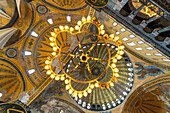 Innenraum der Hagia-Sophia-Moschee,Sultanahmet,UNESCO-Weltkulturerbe,Stadtteil Fatih,Provinz Istanbul,Türkei,Europa