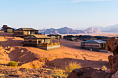 Suncity Camp in the desert of Wadi Rum, UNESCO World Heritage Site, Jordan, Middle East