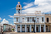 Cultural Centre Benjamin Duarte flanking Parque Jose Marti, Cienfuegos City, UNESCO World Heritage Site, Cuba, West Indies, Caribbean, Central America