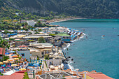 Blick auf den Strand Spiaggia di Citara,Forio,Insel Ischia,Kampanien,Italien,Europa