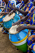 Drum band in Kpalime, Togo, West Africa, Africa