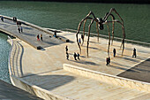 Maman-Skulptur der französisch-amerikanischen Künstlerin Louise Bourgeois,1911-2010,neben dem Guggenheim-Museum des Architekten Frank Gehry,Bilbao,Provinz Biskaya,Baskenland,Spanien,Europa